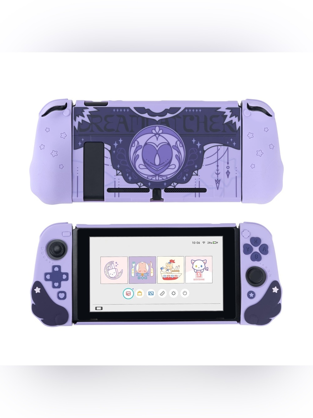 GeekShare Protective Case for Nintendo Switch (2017) – Joy-Con Wing Star Dark